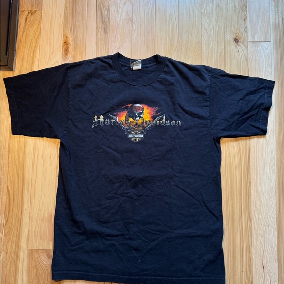 Harley-Davidson Made In USA Black Graphic T-Shirt - Picture 1 of 8
